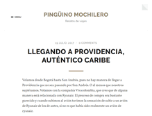 Tablet Screenshot of pinguinomochilero.com